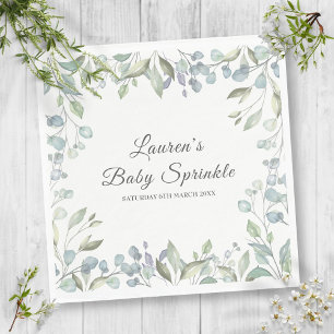 Serviette En Papier Fête de Bébé Fleurs de Campagne