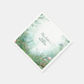 Serviette En Papier Fête de Bébé Forêt Enchantée de Contes de Fées (Coin)