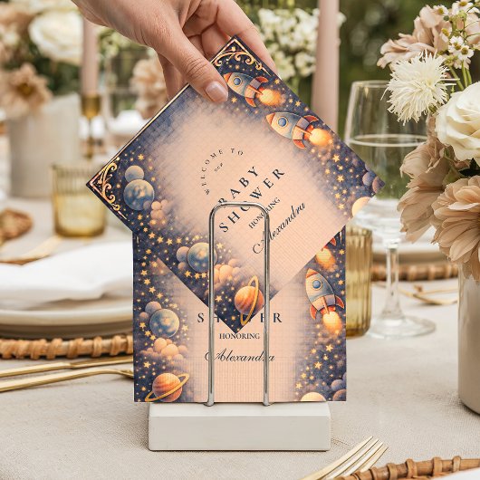 Serviette En Papier Fête de Bébé Fusées Spatiales Étoiles