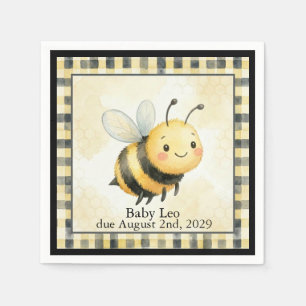 Serviette En Papier Fête de bébé garçon abeille insecte