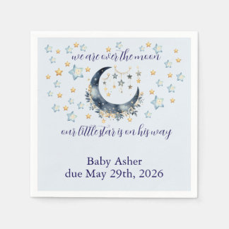Serviette En Papier Fête de bébé garçon Blue Moon Stars