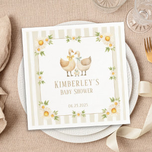 Serviette En Papier Fête de Bébé Genre Neutre Petite Oie Ridicule