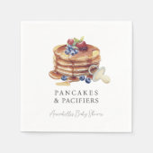 Serviette En Papier Fête de bébé gris Pancakes & Pacifiers (Devant)