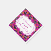 Serviette En Papier Fête de Bébé Halloween Chat Psychedélique (Coin)