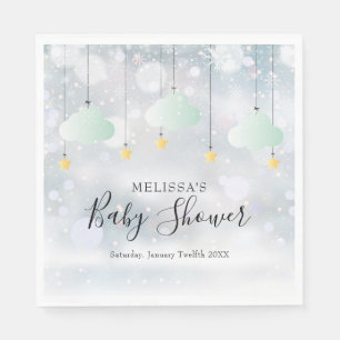Serviette En Papier Fête de bébé hiver genre neutre Twinkle Twinkle