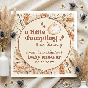 Serviette En Papier Fête de Bébé Little Dumpling Bao Aquarelle Neutre