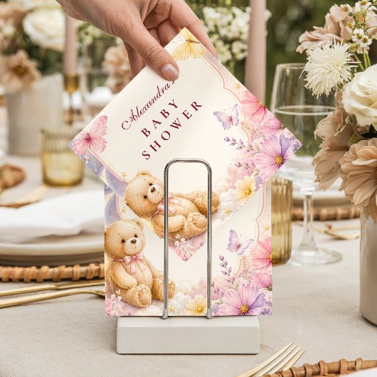 Serviette En Papier Fête de Bébé Ours Lunaire Céleste