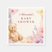 Serviette En Papier Fête de Bébé Ours Lunaire Céleste (Devant)