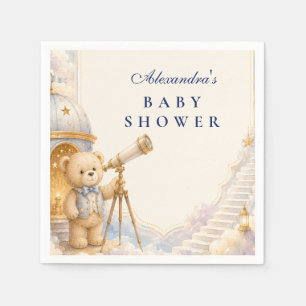 Serviette En Papier Fête de Bébé Ours Lunaire Étoilé Fantaisiste