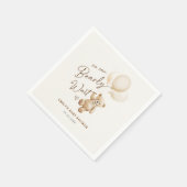 Serviette En Papier Fête de bébé Ourson que nous pouvons à peine atten (Coin)