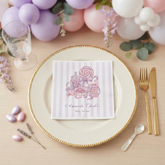 Serviette En Papier Fête de Bébé Petite Praline Pastel