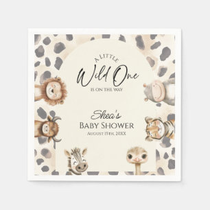 Serviette En Papier Fête de Bébé Safari Wild One 