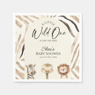 Serviette En Papier Fête de Bébé Safari Wild One