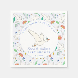 Serviette En Papier Fête de Bébé Silly Goose Baby Shower