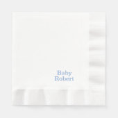 Serviette En Papier Fête de bébé simple et élégante (Devant)