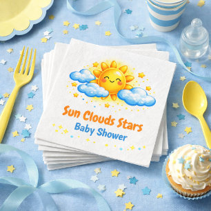 Serviette En Papier Fête de bébé thème ciel bleu artisanat party