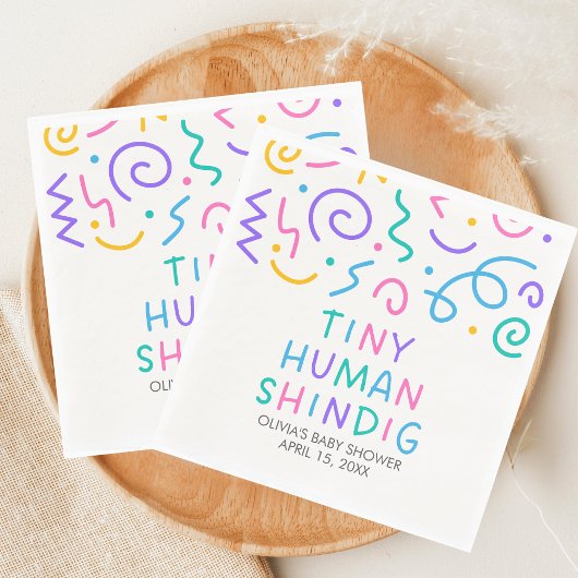 Serviette En Papier Fête de Bébé Tiny Human Shindig