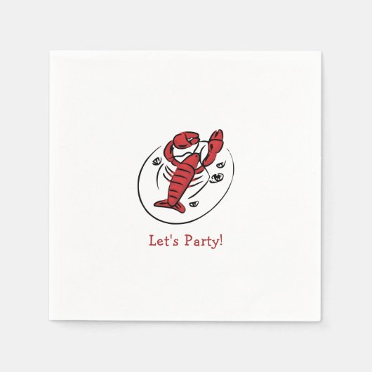 Serviette En Papier Fête de boue de langouste (Devant)