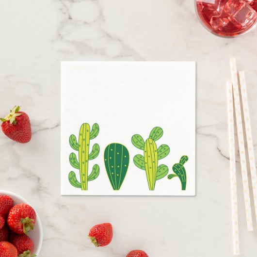 Serviette En Papier Fête de Cactus Succulentes Cactées (En situation)