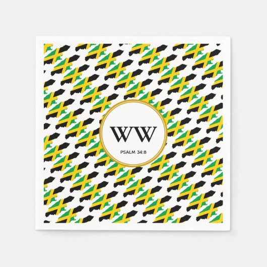 Serviette En Papier Fête de célébration du drapeau de la JAMAÏQUE Anni (Devant)