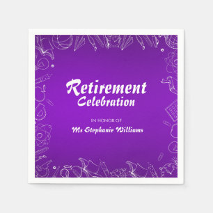 Serviette En Papier Fête de célébration pour un enseignant à la retrai