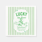 Serviette En Papier Fête de célibataire chanceuse de la Saint-Patrick (Devant)