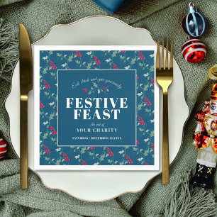Serviette En Papier Fête de charité vert rouge bleu Noël