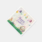 Serviette En Papier Fête de chasse aux oeufs de Pâques (Coin)
