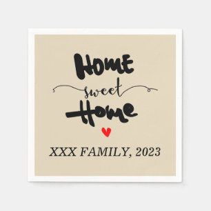 Serviette En Papier Fête de chauffage - NEW HOME, MAISON SWEET HOME Ch