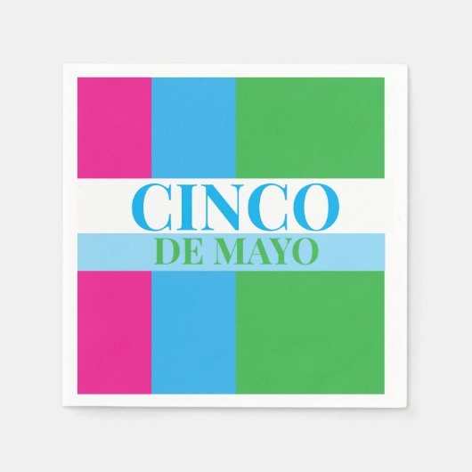 Serviette En Papier Fête de Cinco De Mayo (Devant)