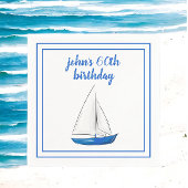 Serviette En Papier Fête de cocktail chic bleu naval