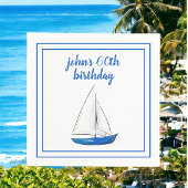 Serviette En Papier Fête de cocktail chic marine bleu