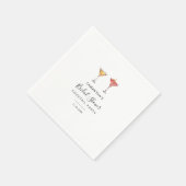 Serviette En Papier Fête de Cocktail de Mariage Moderne (Coin)