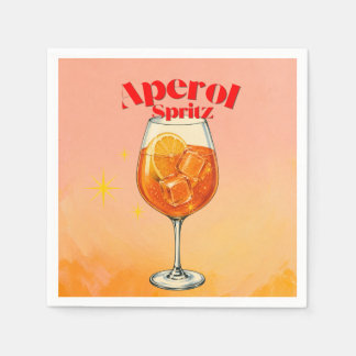 Serviette En Papier Fête de cocktail Retro Aperol Spritz