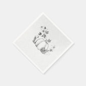 Serviette En Papier Fête de conte de fées Citrouille blanche comme l'a (Coin)