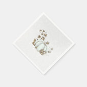 Serviette En Papier Fête de conte de fées citrouille blanche dorée de (Coin)