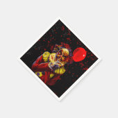 Serviette En Papier Fête de costume clown d'Halloween effrayant (Coin)