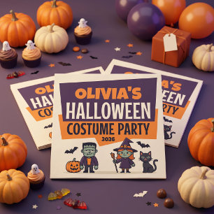 Serviette En Papier Fête de costumes d'Halloween pour enfants
