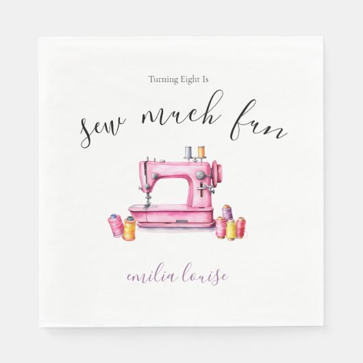 Serviette En Papier Fête de couture Anniversaire Napkin (Devant)