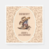 Serviette En Papier Fête de cowboy Wild West (Devant)