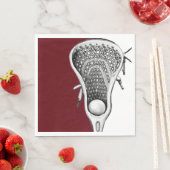 Serviette En Papier Fête de crosse couleur bordeaux (En situation)