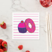Serviette En Papier Fête de Cupcake Donut (En situation)