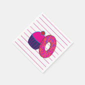 Serviette En Papier Fête de Cupcake Donut (Coin)