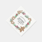 Serviette En Papier Fête de décoration de biscuits de Noël (Coin)