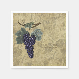Serviette En Papier Fête de dégustation de vin du vignoble de raisins