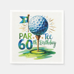 Serviette En Papier Fête de départ sur le par tee pour les 60 ans de g