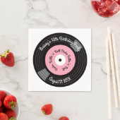 Serviette En Papier Fête de disques vinyles rétro (En situation)