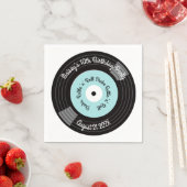 Serviette En Papier Fête de disques vinyles rétro (En situation)