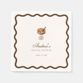 Serviette En Papier Fête de douche de mariée Café Espresso Martini Ond (Devant)