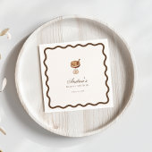 Serviette En Papier Fête de douche de mariée ondulée au café Martini E